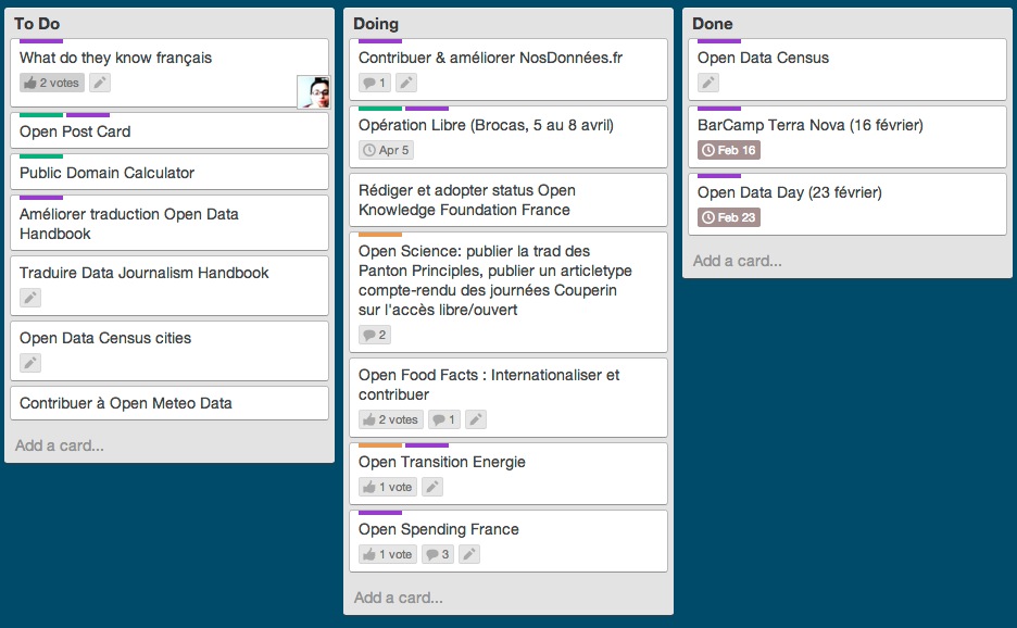 Les projets ne manquent pas… et vous pouvez en proposer !